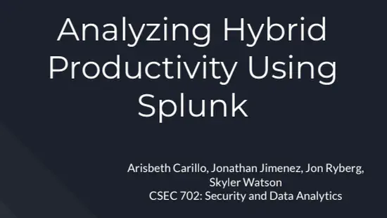 Splunk dashboard group project 